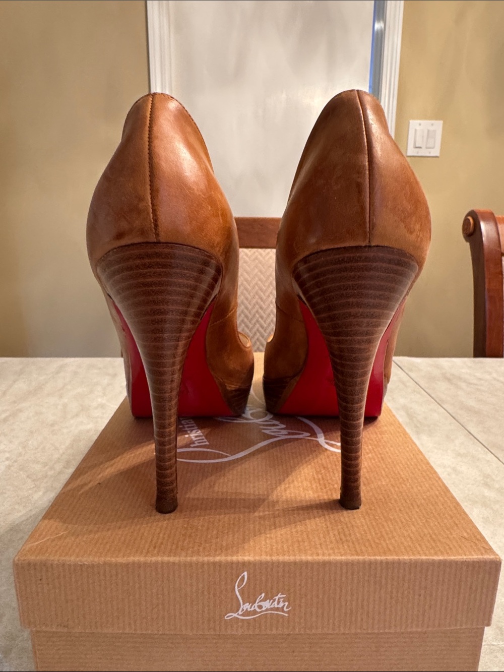 Christian Louboutin Brown Platform Pump - Picture 5 of 9